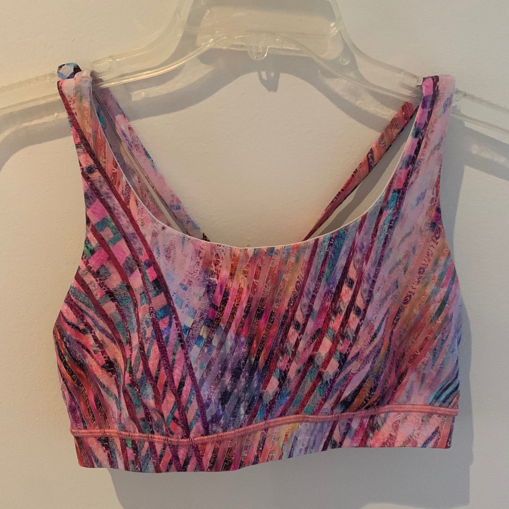 Lululemon Energy Bra Pink Blue Lavender 10